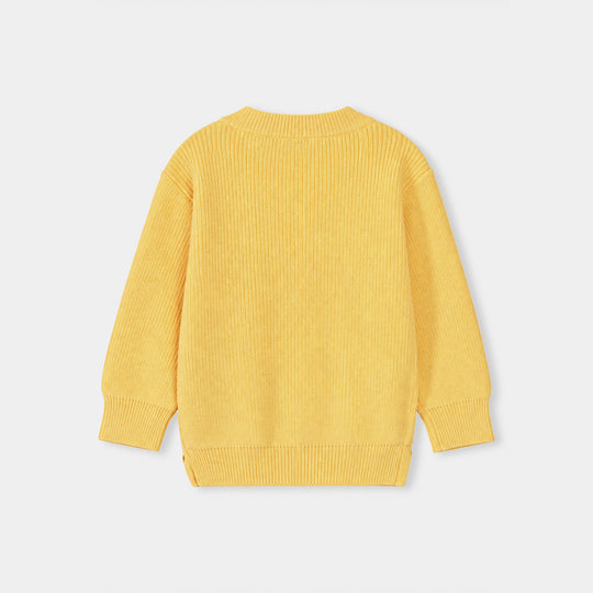 Infant Girls Acrylic Sweater-Sunshine Bloom-Yellow