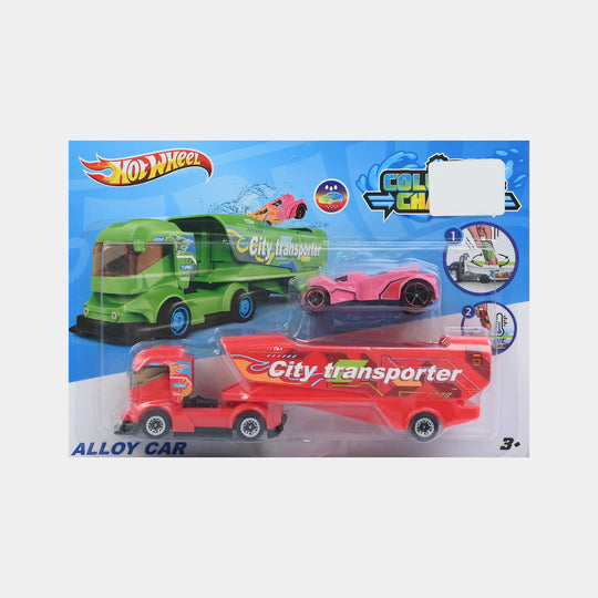 Mini Vehicle Play Set with Color-Changing Feature