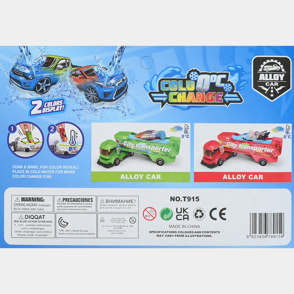 Mini Vehicle Play Set with Color-Changing Feature