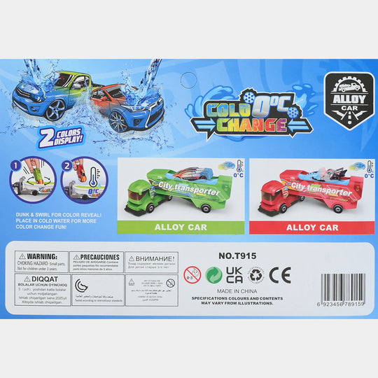Mini Vehicle Play Set with Color-Changing Feature
