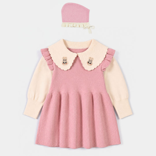 Infant Girls Acrylic Sweater-Little Lady-Pink
