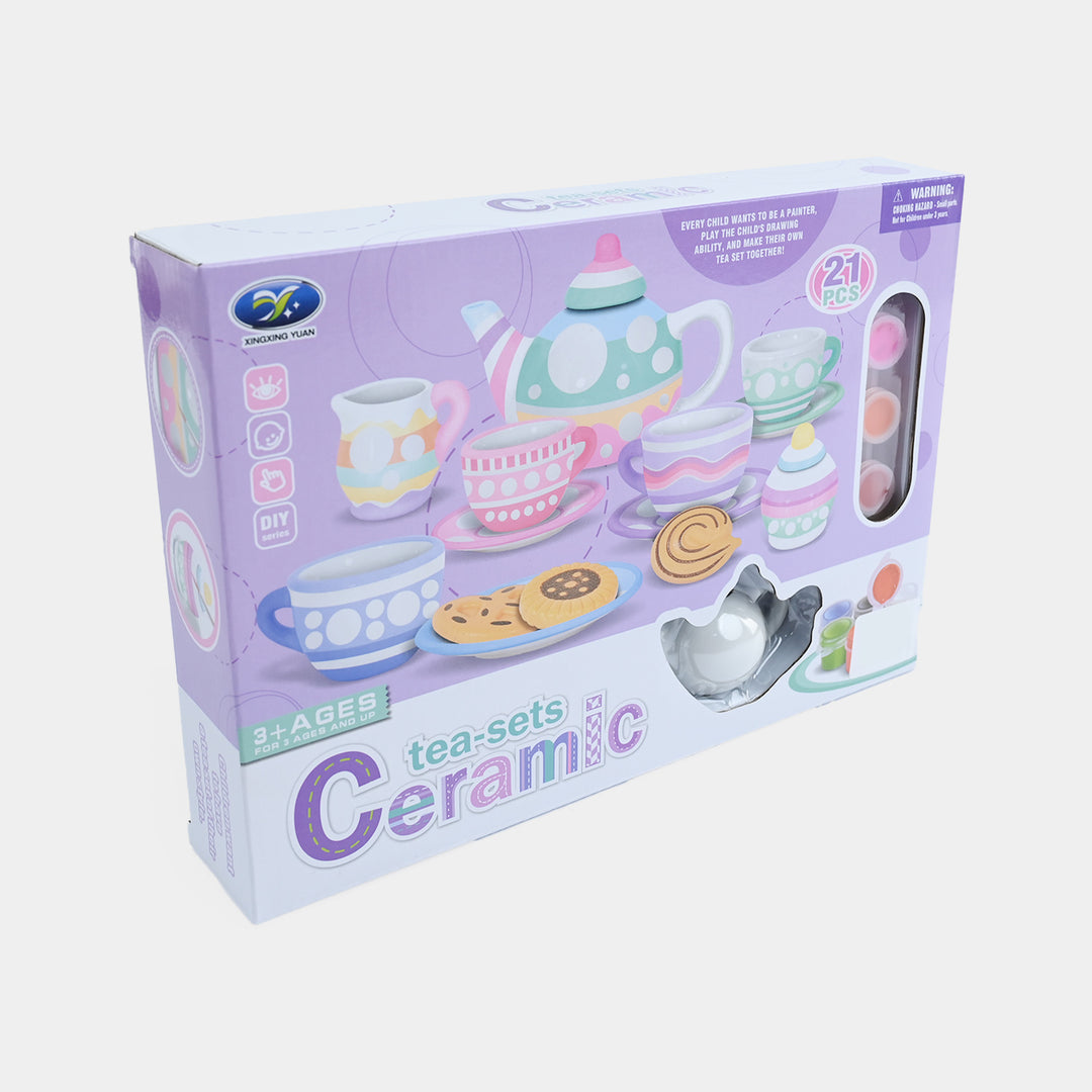 DIY Paint Your Own Ceramic Tea Set