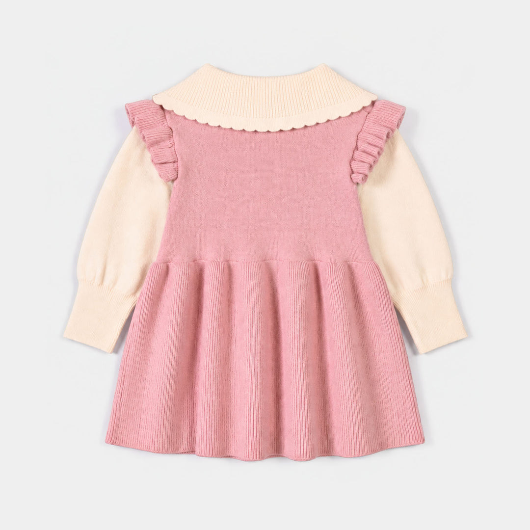 Infant Girls Acrylic Sweater-Little Lady-Pink
