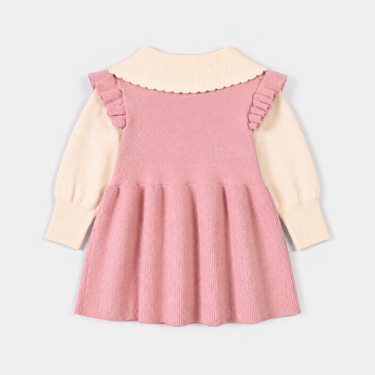 Infant Girls Acrylic Sweater-Little Lady-Pink