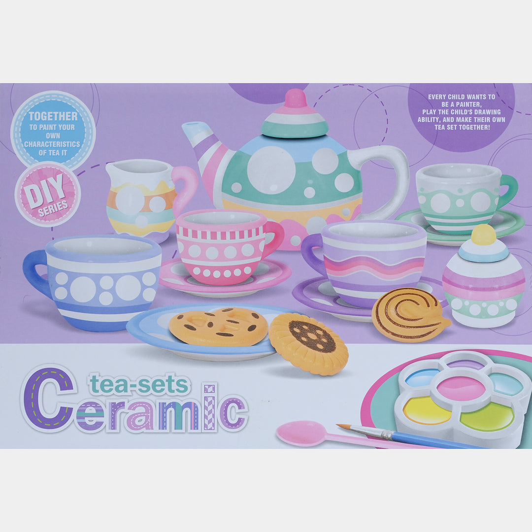 DIY Paint Your Own Ceramic Tea Set