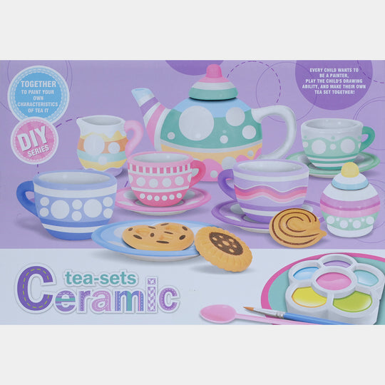 DIY Paint Your Own Ceramic Tea Set