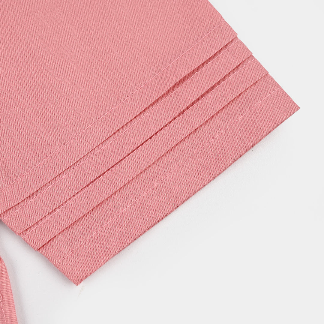 Girls Cotton Emb 2Piece Komal-Pink