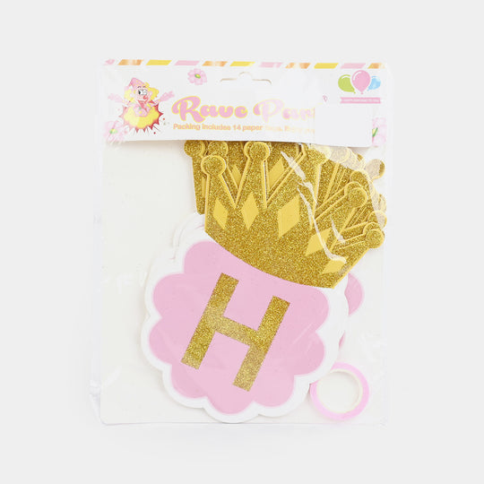 HBD Hanging Bunting Banner