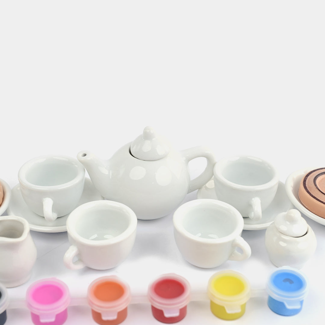 DIY Paint Your Own Ceramic Tea Set