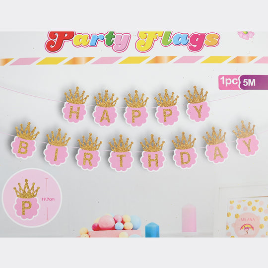 HBD Hanging Bunting Banner