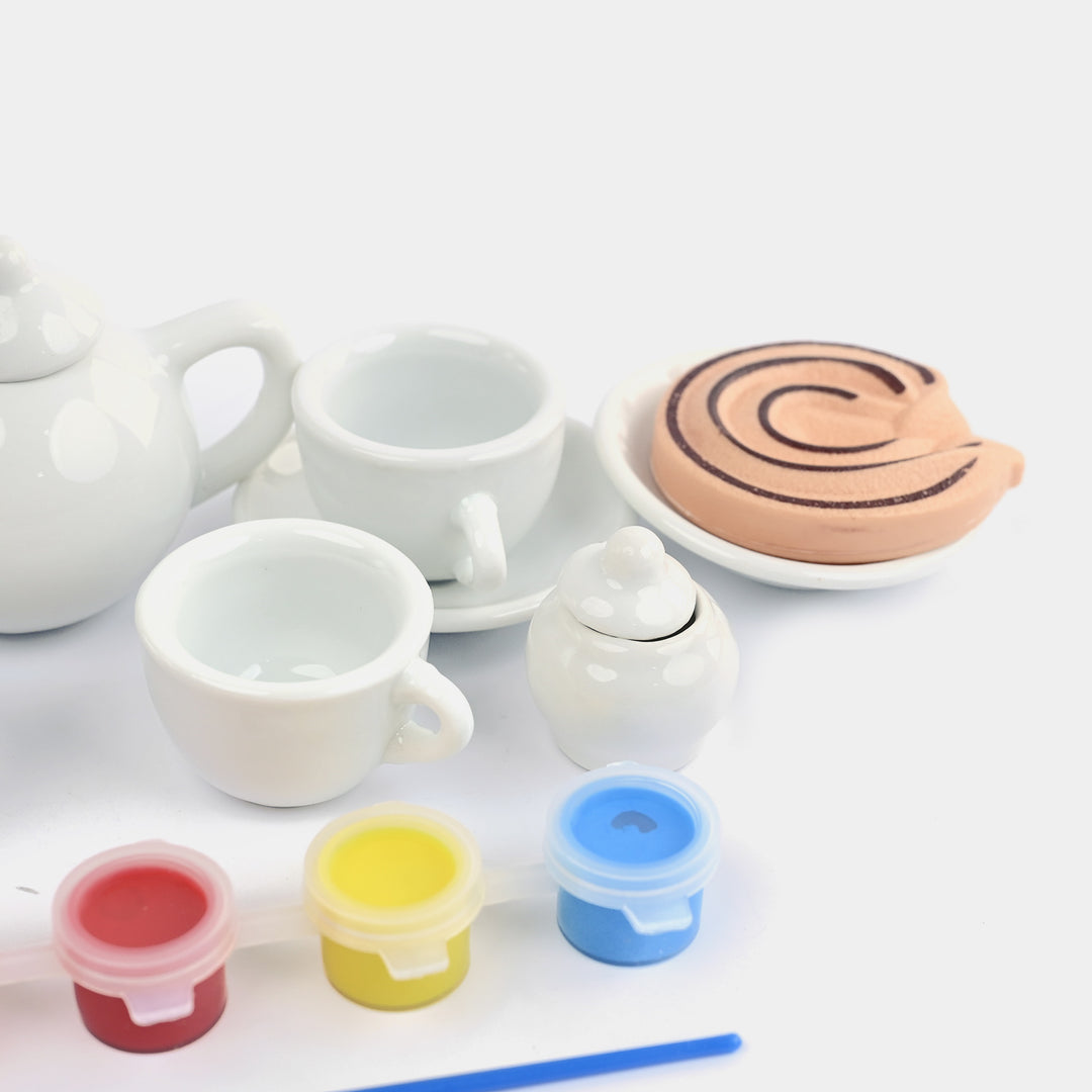 DIY Paint Your Own Ceramic Tea Set