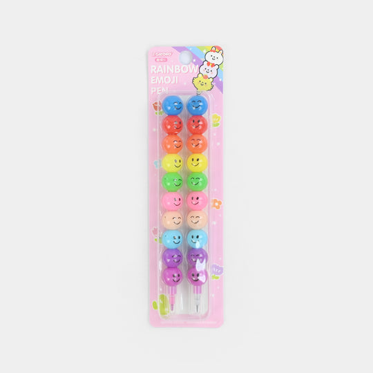 Emoji Rainbow Stacking Pencils