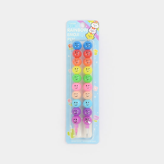 Emoji Rainbow Stacking Pencils