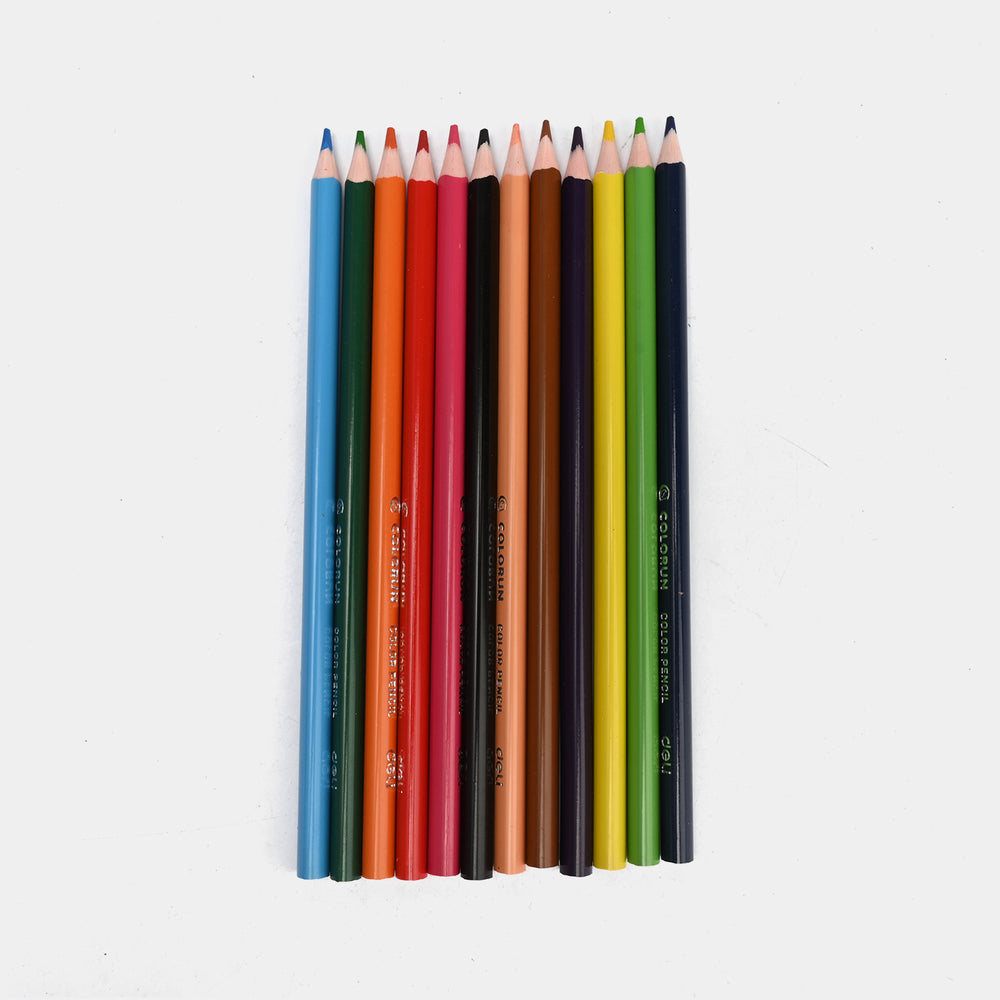 Colour Pencil Plastic 12Pcs For kids