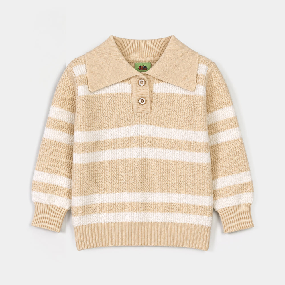 Infant Boys Acrylic Co-ord Set-Classy-Cream