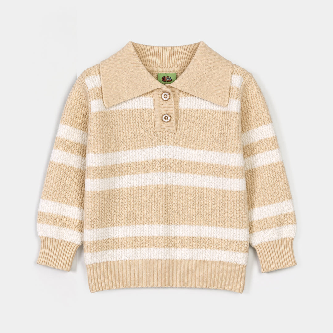 Infant Boys Acrylic Co-ord Set-Classy-Cream