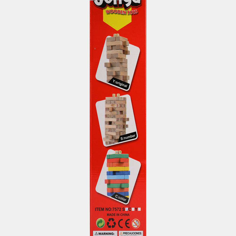 Jenga Game Wooden Blocks, Stacking Tower Game | 72PCS