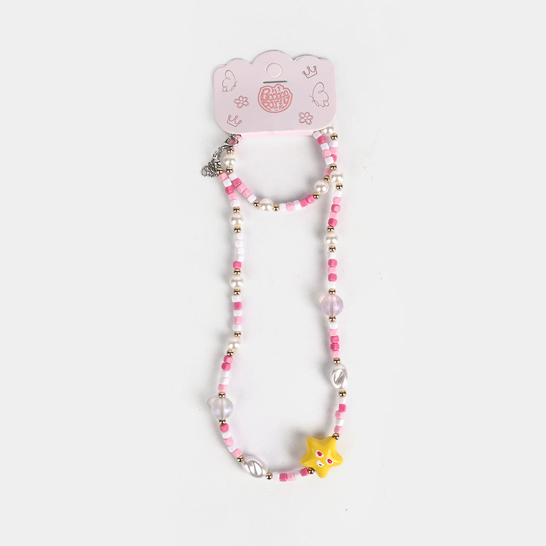CHARM BEADED NECKLACE & BRACELET FOR GIRLS