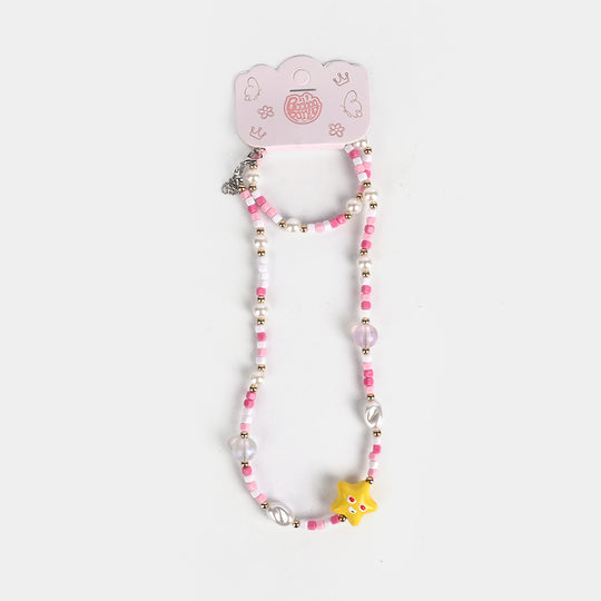 CHARM BEADED NECKLACE & BRACELET FOR GIRLS