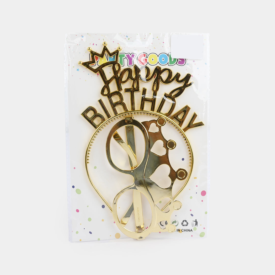 HBD Headband & Crown Party Glasses Set