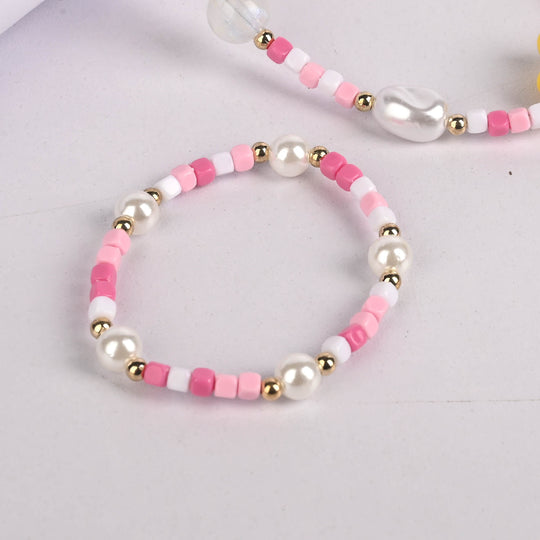 CHARM BEADED NECKLACE & BRACELET FOR GIRLS