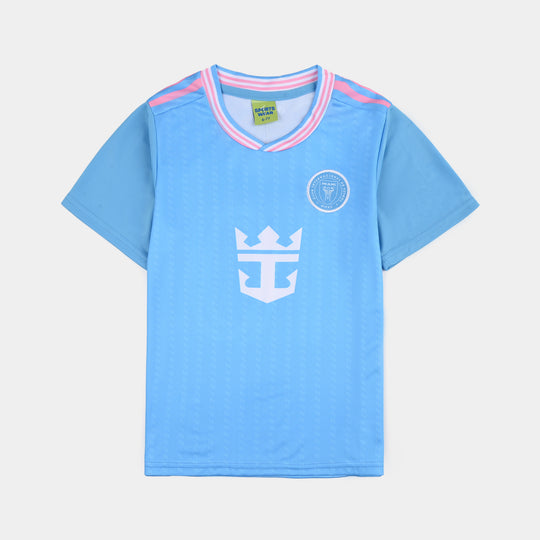 Boys Poly Jersey Suit Paris-Blue