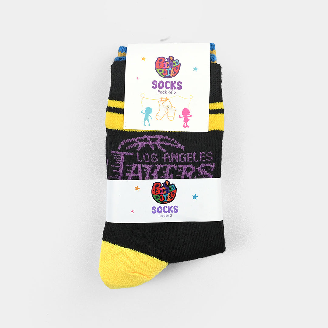 Boys Socks Pack Of 2 Lakers-Black.Blue