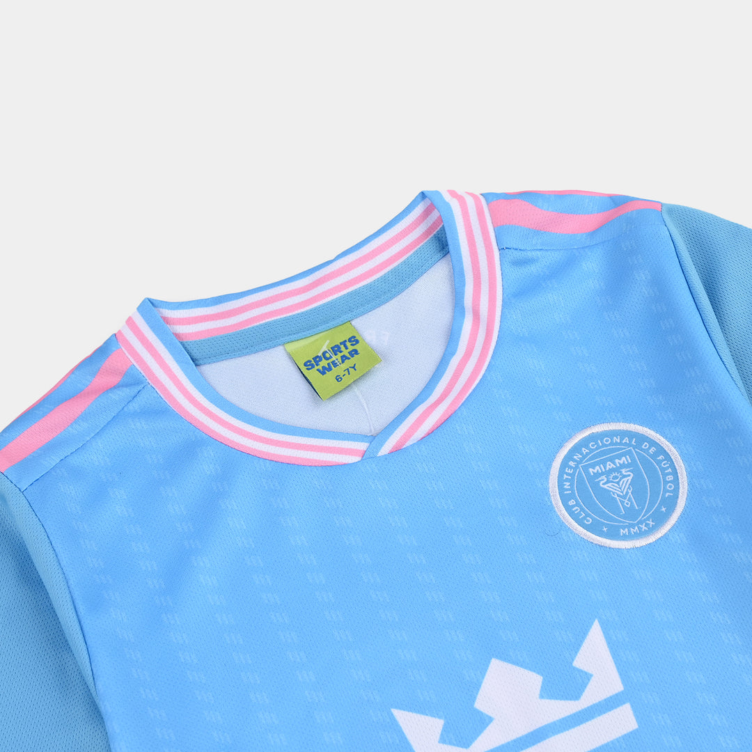 Boys Poly Jersey Suit Paris-Blue
