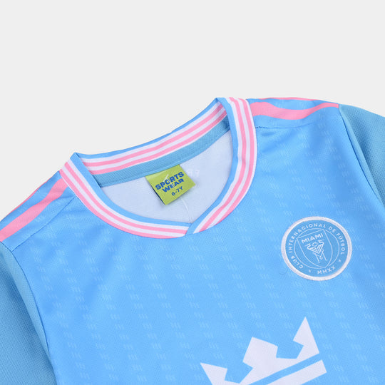 Boys Poly Jersey Suit Paris-Blue