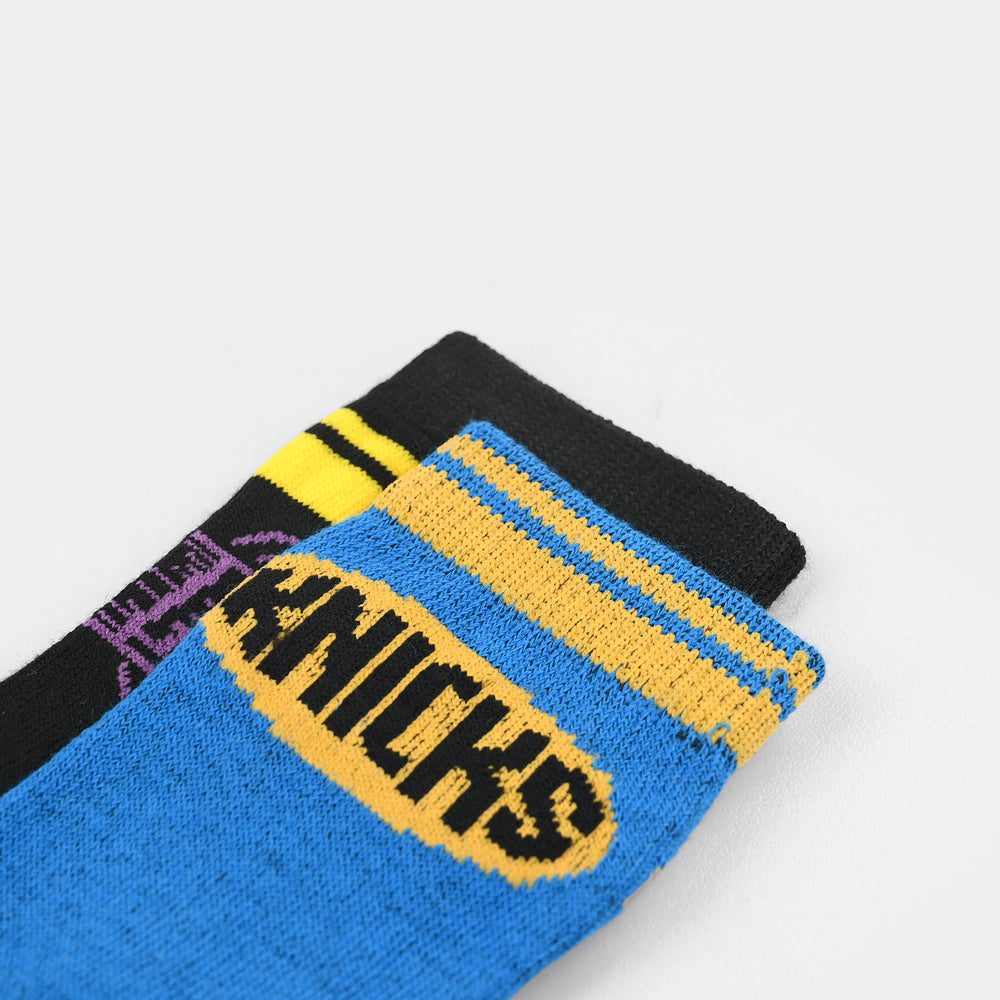 Boys Socks Pack Of 2 Lakers-Black.Blue
