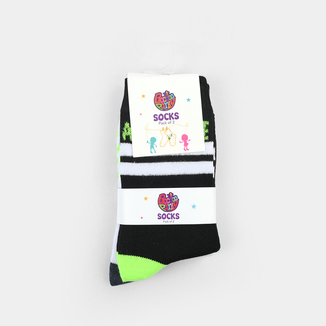 Boys Socks Pack Of 2 Awesome-Grey.Black