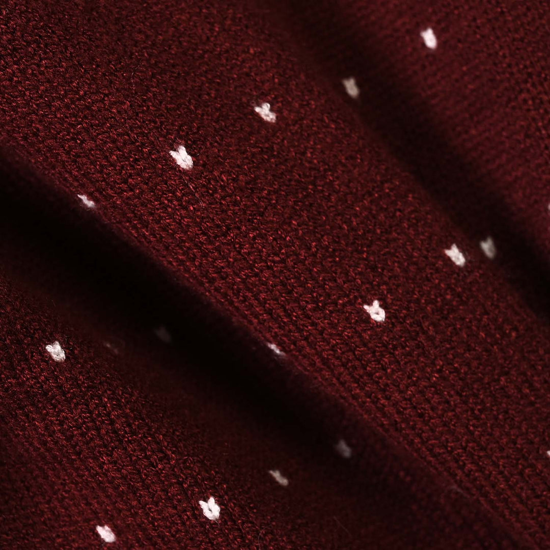 Infant Girls Acrylic Co-ord Set-Heart-MAROON