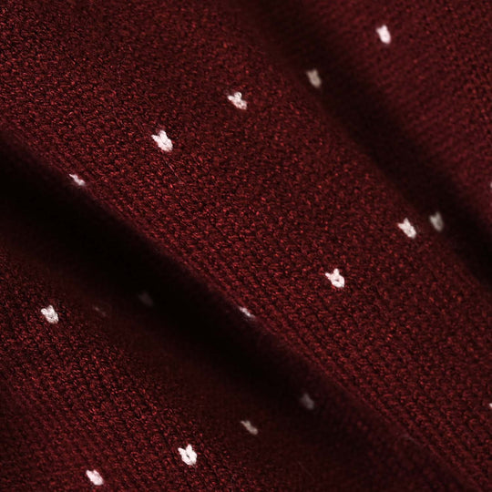 Infant Girls Acrylic Co-ord Set-Heart-MAROON