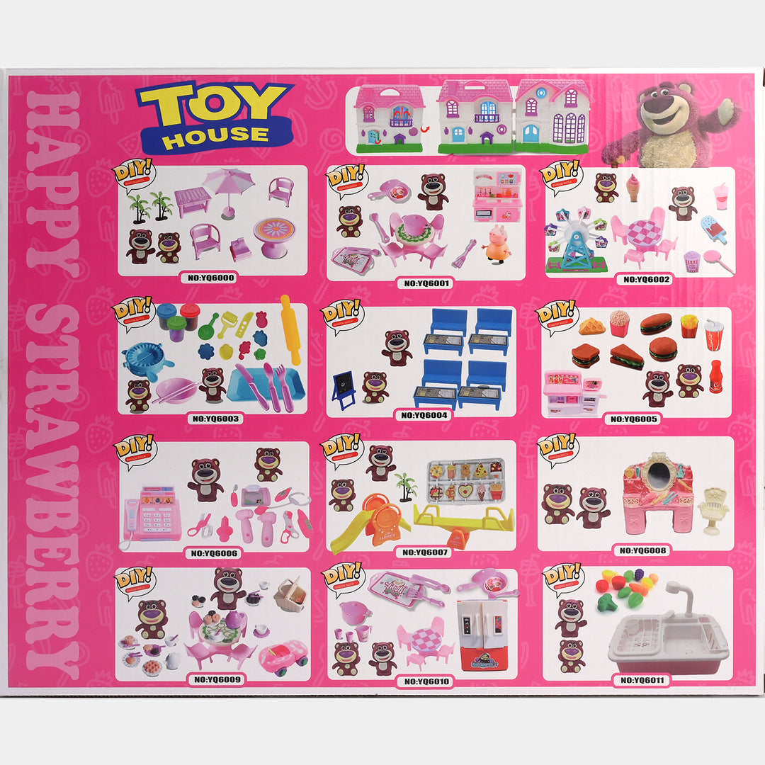 Doll Villa With Kitchen Set for Kids