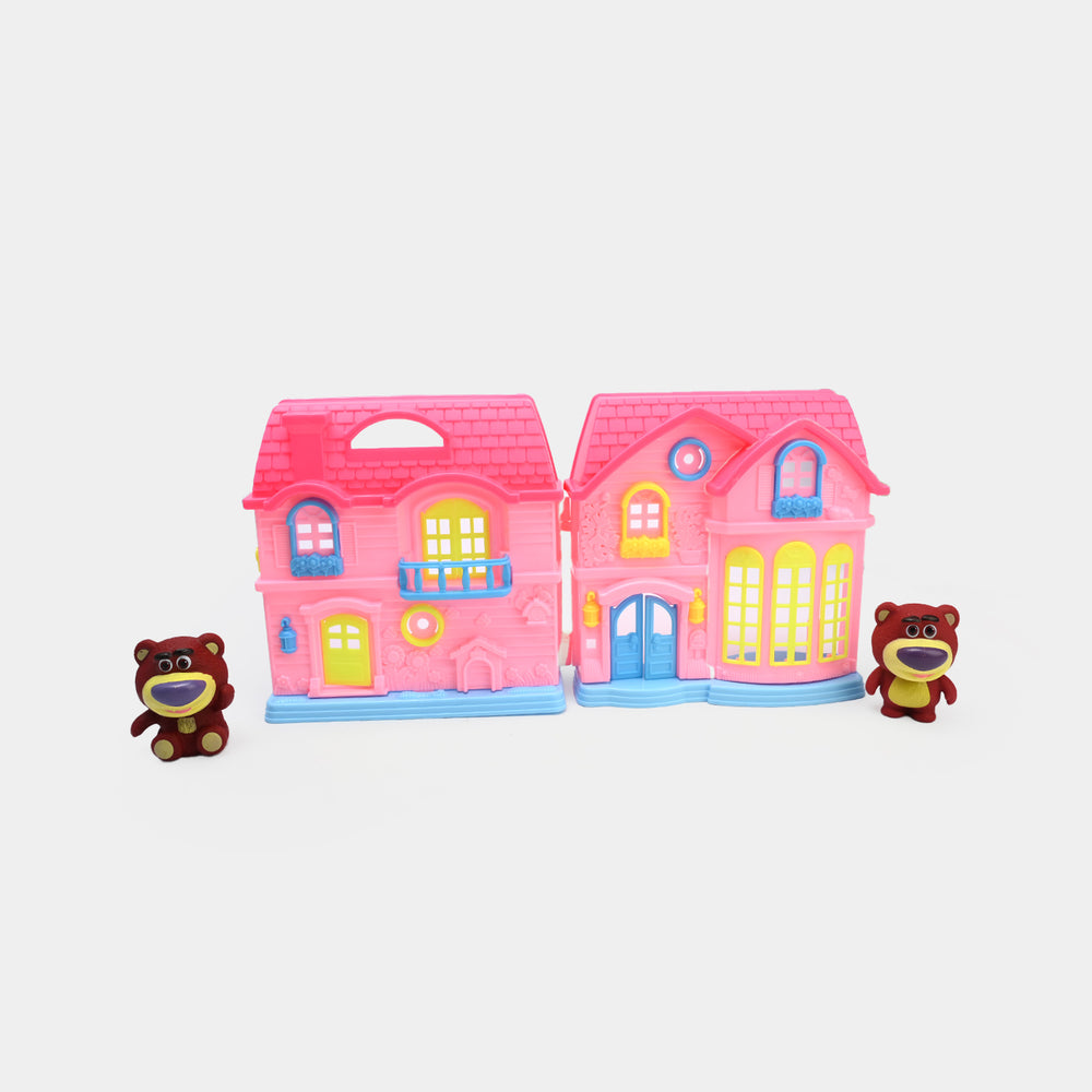 Doll Villa With Kitchen Set for Kids