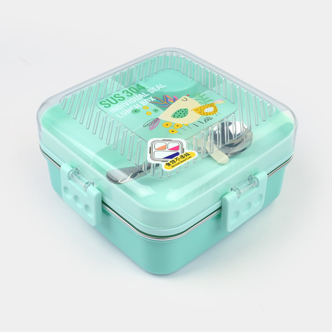 Stainless Steel + Plastic Lunch Box