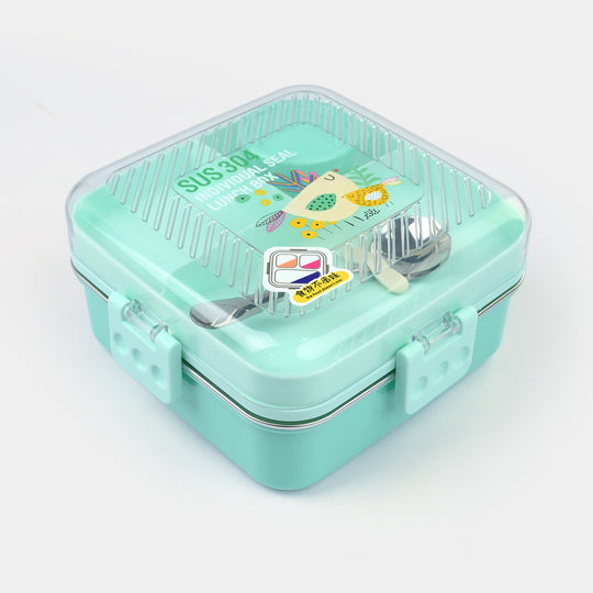 Stainless Steel + Plastic Lunch Box
