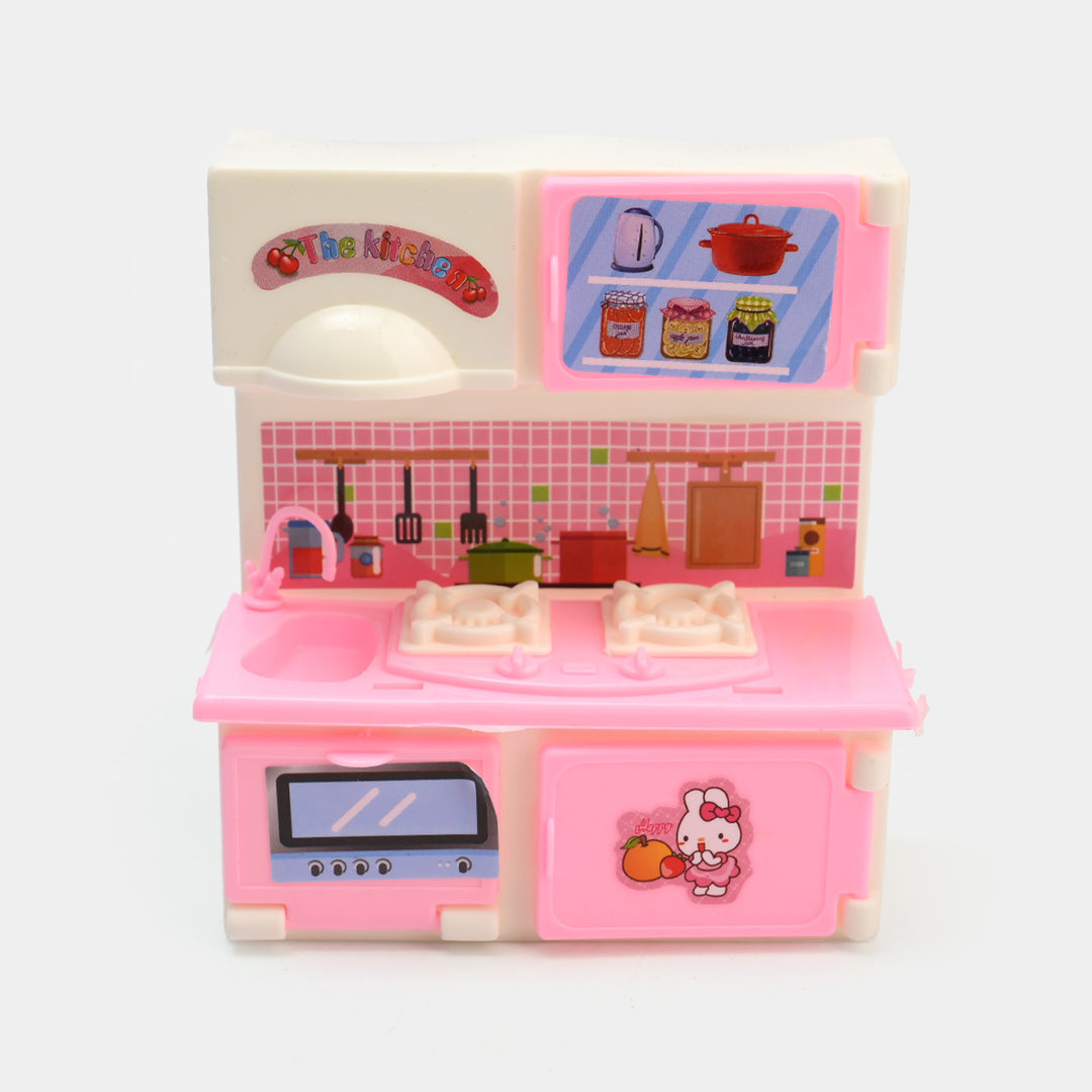 Doll Villa With Kitchen Set for Kids