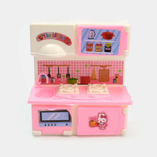 Doll Villa With Kitchen Set for Kids