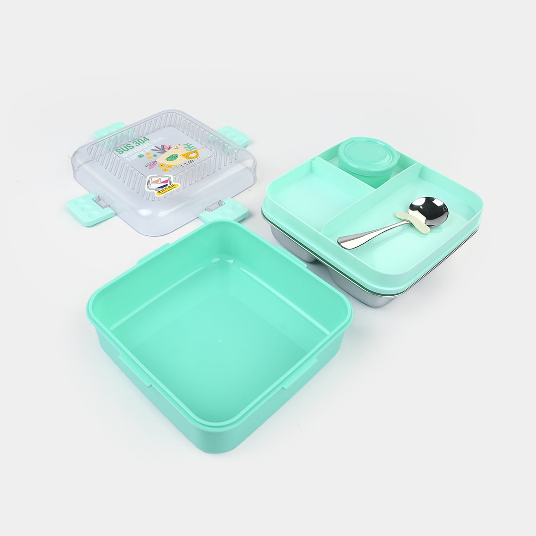 Stainless Steel + Plastic Lunch Box