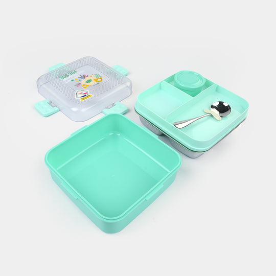 Stainless Steel + Plastic Lunch Box