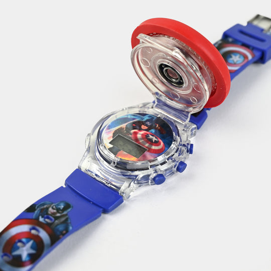 KIDS QUARTZ WATCH MULTI-LIGHT SPINNER