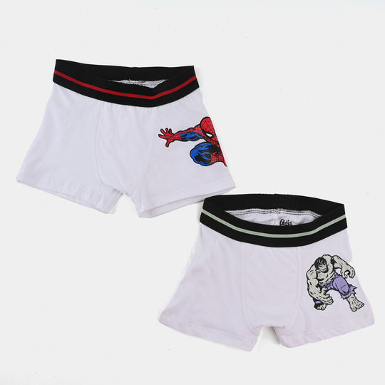 Boys Cotton Jersey Boxer Pack of 2 -White