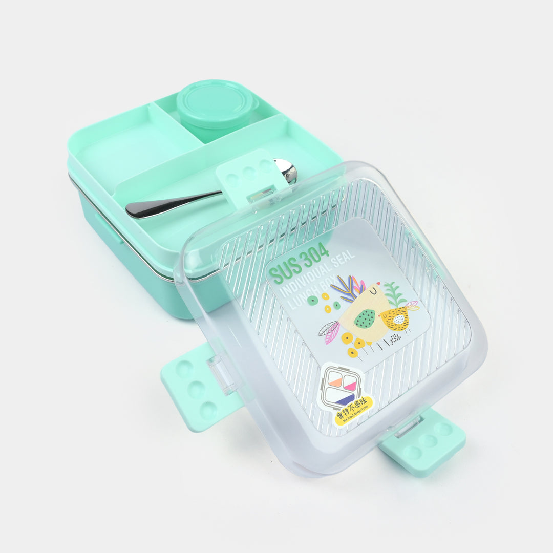 Stainless Steel + Plastic Lunch Box