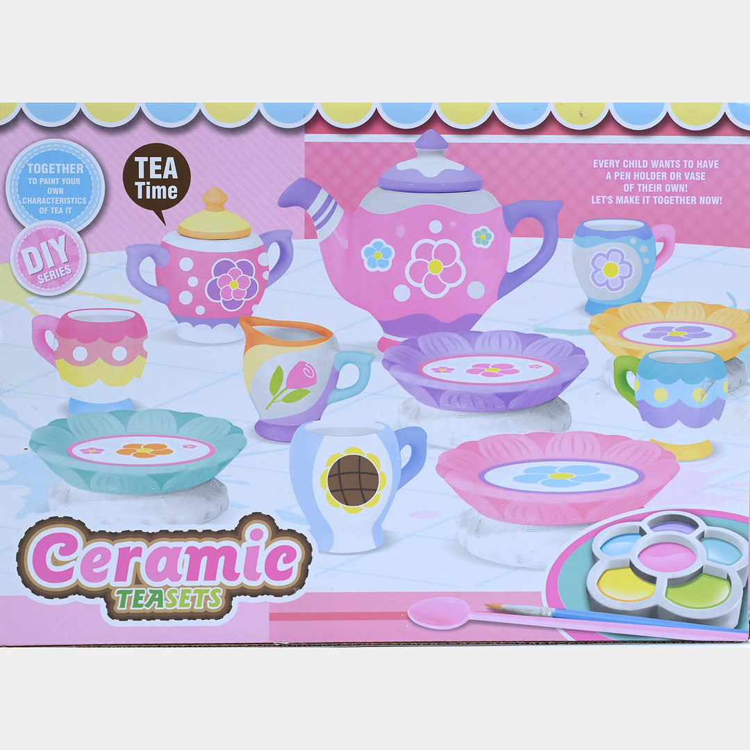 DIY Ceramic Painting Tea Set - 19 PCs