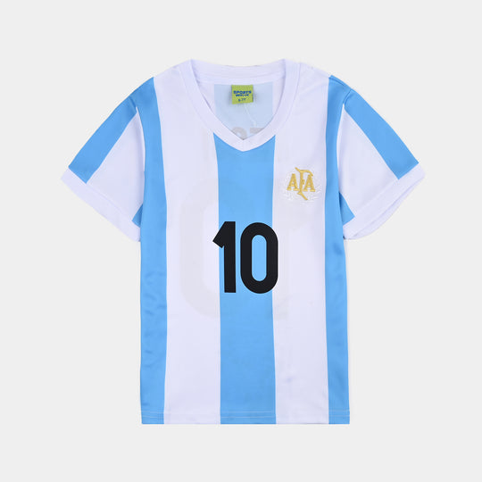 Boys Poly Jersey Suit-Blue.White