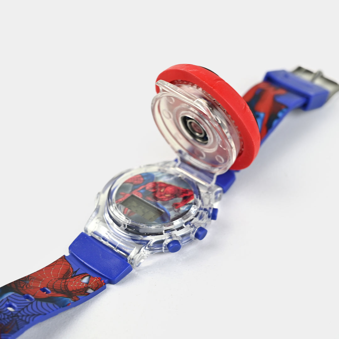 KIDS QUARTZ WATCH MULTI-LIGHT SPINNER