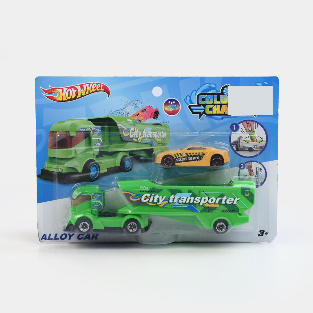 Mini Vehicle Play Set with Color-Changing Feature