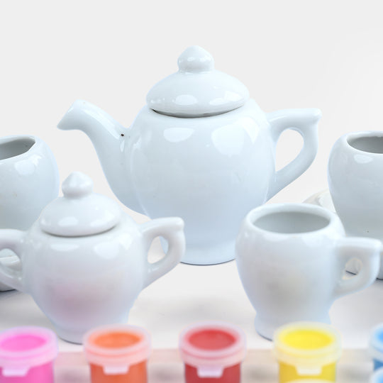 DIY Ceramic Painting Tea Set - 19 PCs