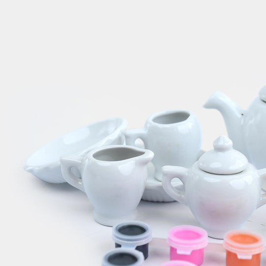 DIY Ceramic Painting Tea Set - 19 PCs